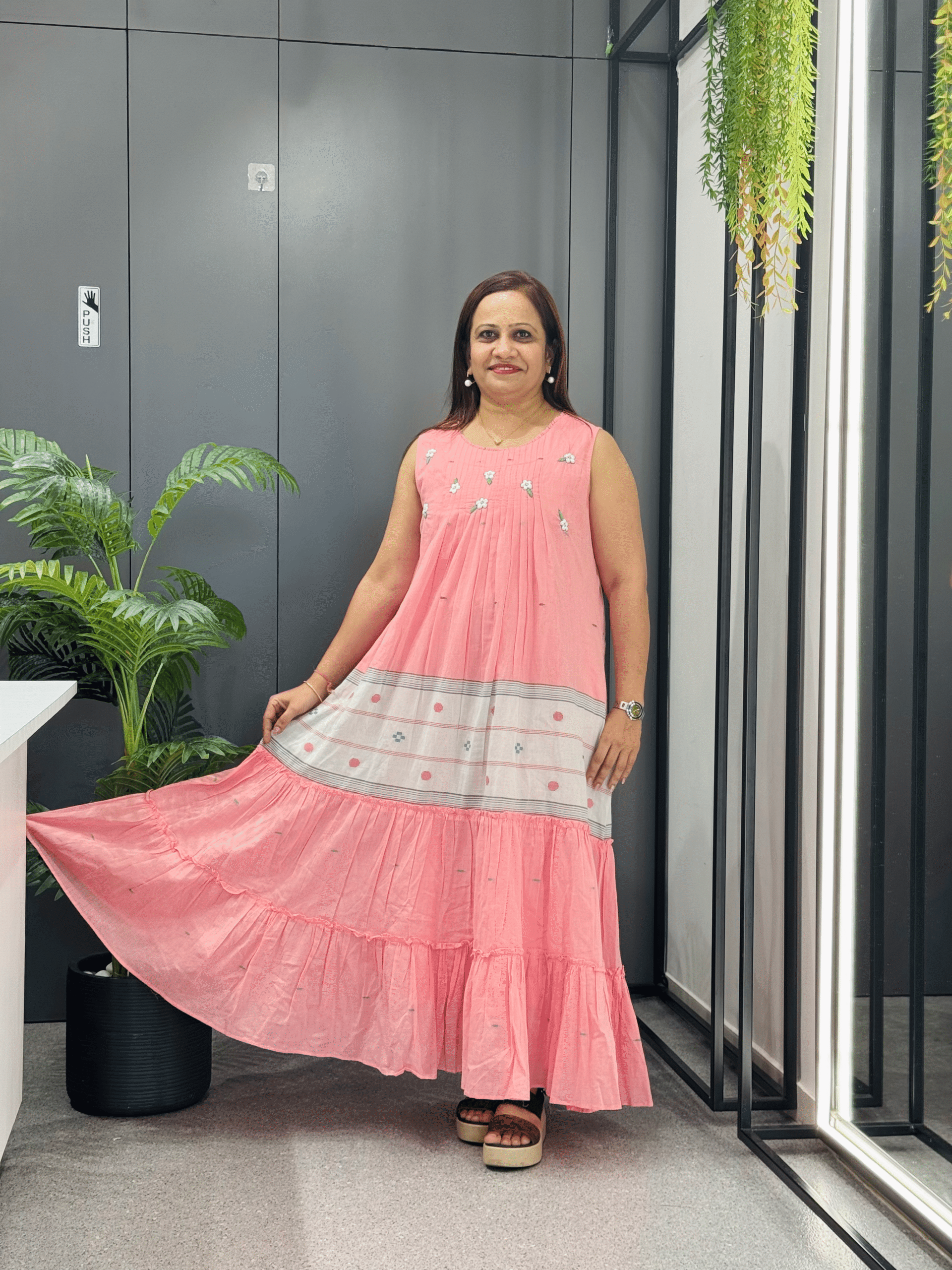 Mal Cotton Fabric Onepiece